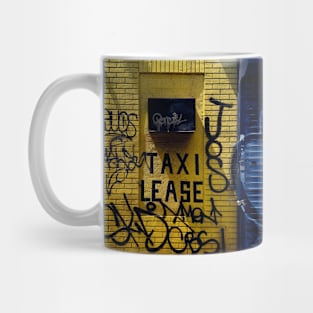 Yellow Graffiti Tag Long Island City Queens NYC Mug